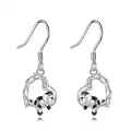 TOUPOP 925 Sterling Silver & Stone Dragonfly Cat Cow Dangle Drop Earrings-0-0