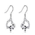 TOUPOP 925 Sterling Silver & Stone Dragonfly Cat Cow Dangle Drop Earrings-0-0