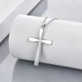 wholesale 925 Sterling Silver Origami Cross Pendant Necklace - Religious  for Women & Men-0-2