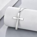 wholesale 925 Sterling Silver Origami Cross Pendant Necklace - Religious  for Women & Men-0-2