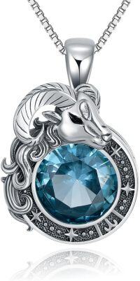 wholesale Metal Stone Zodiac Necklace Constellation Pendant Horoscope Gift for Women-Aries(March)