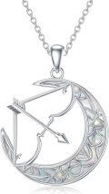 wholesale Rose Gold 925 Sterling Silver Moon & Arrow Pendant Necklace - Archer's Hunt Jewelry for Women-0-6