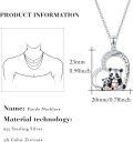 wholesale 925 Sterling Silver Panda Family Love Forever Pendant Necklaces for Women-0-5