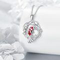 wholesale 925 Sterling Silver Red and White Enamel Koi Fish Pendant Necklace for Women-0-3