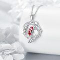 wholesale 925 Sterling Silver Red and White Enamel Koi Fish Pendant Necklace for Women-0-3