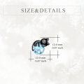 wholesale 925 Sterling Silver Black Cat Stud Earrings with Birthstone-0-5