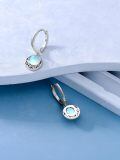 wholesale 925 Sterling Silver Round Moonstone Celtic Knot Drop Earrings White Gold Plated-0-5