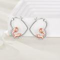 wholesale 925 Sterling Silver Squirrel Heart Hoop Dangle Earrings Cute Animal s for Women-0-2
