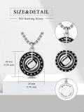 wholesale 925 Sterling Silver Sports Ball Pendant Necklace with Inspirational Message for Women and Men-0-4