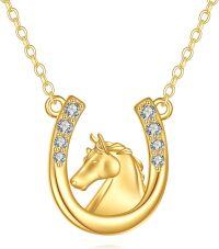 wholesale 14K Gold Unicorn Horseshoe Pendant Necklace - Summer s for Women Lovers Valentines Mother's Day-Horseshoe-Horseshoe