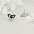 wholesale 925 Sterling Silver Black Crystal Dog Stud Earrings s for Women-0-2