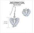 wholesale 925 Sterling Silver White Fire Opal Butterfly Wing Drop Earrings Gift for Her-0-2