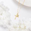 wholesale 14k Gold Cross Pendant With Diamante Detailing-0-3