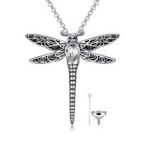 wholesale 925 Sterling Silver Dragonfly Pendant Necklace Wholesale With Crystal-Crystal-White
