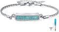wholesale 925 Sterling Silver Turquoise Inlay Memorial Keepsake Urn Bracelet with Funnel and Spreader-0-0