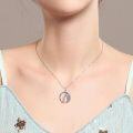 wholesale 925 Sterling Silver Dragon and Princess Pendant Necklace for Women and Teens s-0-1