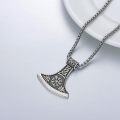 wholesale 925 Sterling Silver Norse Jewelry - Viking Axe with Vegvisir & Tree of Life Pendants Necklaces for Men Women -0-5