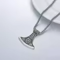 wholesale 925 Sterling Silver Norse Jewelry - Viking Axe with Vegvisir & Tree of Life Pendants Necklaces Wholesale for Men Women -0-5