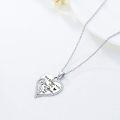 wholesale 925 Sterling Silver Winged Heart Memorial Pendant Necklace - Sympathy s for Women-0-4