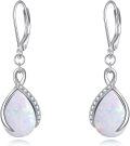 wholesale Sterling Silver Moonstone Larimar Teardrop Earrings Infinity Dangle Gifts-0-0