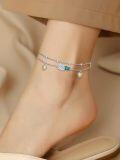 wholesale 925 Sterling Silver Pineapple & Hearts Charm Ankle Anklet-0-4
