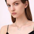 TOUPOP 14K Gold Mother Daughter Necklace Two Interlocking Circles-0-3
