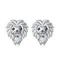 wholesale 925 Sterling Silver Heart-Shaped Dog Stud Earrings for Women and Girls-0-0
