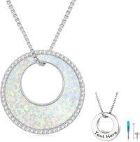 wholesale Sterling Silver Opal Urn Necklace for Ashes Cremation Jewelry-Circle of Life-Customized-Circle of Life