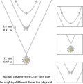 wholesale 925 Sterling Silver Daisy Flower Butterfly Layered Necklaces for Women Gifts-0-3
