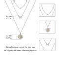 wholesale 925 Sterling Silver Daisy Flower Butterfly Layered Necklaces for Women Gifts-0-3