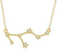wholesale 14K Gold Star Constellation Pendant Necklace for Women-Virgo Gold