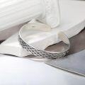 wholesale 925 Sterling Silver Metal Celtic Knot Stone Cuff Bangle Bracelet 925 for Men & Women-0-3