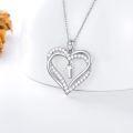 TOUPOP Sterling Silver Heart Initial A-Z Letter Pendant Necklace Gift-0-4