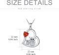 wholesale Sterling Silver Stone Cute Animal Pendant Necklace for Couples Sister Daughter Mother Birthday Gift-0-57