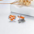 wholesale  Sterling Silver Opal Heart Stud Earrings for Women Minimalist Fashion -0-19