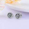 wholesale 925 Sterling Silver Cross Stud Earrings-0-3