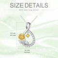 wholesale TOUPOP November March Birth Flower Necklaces 925 Sterling Silver Dainty Floral Pendant Necklaces Infinity Birth Month Flower Jewelry Gifts For Women Her Birthday Anniversary -0-4