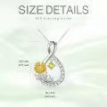 TOUPOP Sterling Silver Floral Pendant Necklace Birth Flower Jewelry Gifts-0-4