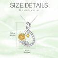 TOUPOP Sterling Silver Floral Pendant Necklace Birth Flower Jewelry Gifts-0-4