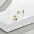 wholesale 14K Gold  Black Enamel Honey Bee Stud Earrings for Women - Fine s-0-2