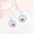 wholesale 925 Sterling Silver with Birthstone Claddagh Earrings for Women Irish Celtic Jewelry Gifts-0-1