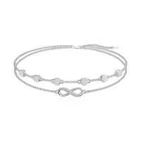 wholesale 925 Sterling Silver Birthstone Women s Anklet Bracelets Infinity Butterfly Evil Eye Turtle Pineapple Starfish Heart-Infinity 14-Opal-Bracelet 7"-9"