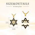TOUPOP Sterling Silver Gold Star Of David Cross Lion Eagle Dragon Phoenix Celtic Knot Pendant-0-1