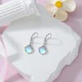 wholesale 925 Sterling Silver Teardrop White Opal Dangle Earrings for Women-0-33