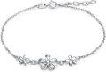 wholesale 925 Sterling Silver Daisy Flower Charm Anklet for Women-0-0