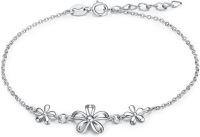 wholesale 925 Sterling Silver Daisy Flower Charm Anklet for Women-E-Flower bracelet