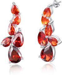 wholesale 925 Sterling Silver Birthstone Teardrop Dangle Earrings for Women-01 Jan