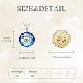 wholesale 925 Sterling Silver Round Blue Crystal Teddy Bear Pendant Necklaces for Girls and Women s-0-2