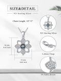 wholesale 925 Sterling Silver Flower Shape Pearl Pendant Necklaces - Romantic Gift for Her-0-4