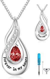 wholesale Sterling Silver Moonstone Opal Turquoise Larimar Black Onyx Cremation Jewelry for Ashes-A 01-Jan-Garnet Non-custom-A 01-Jan-Garnet-Custom-Non-custom-A 01-Jan-Garnet-A 01-Jan-Garnet Custom